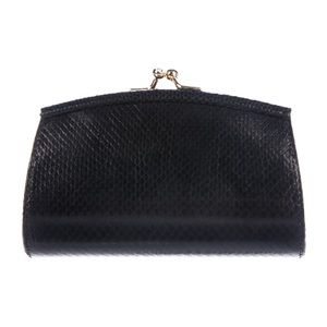 Judith Leiber Black Karung Mini Clutch